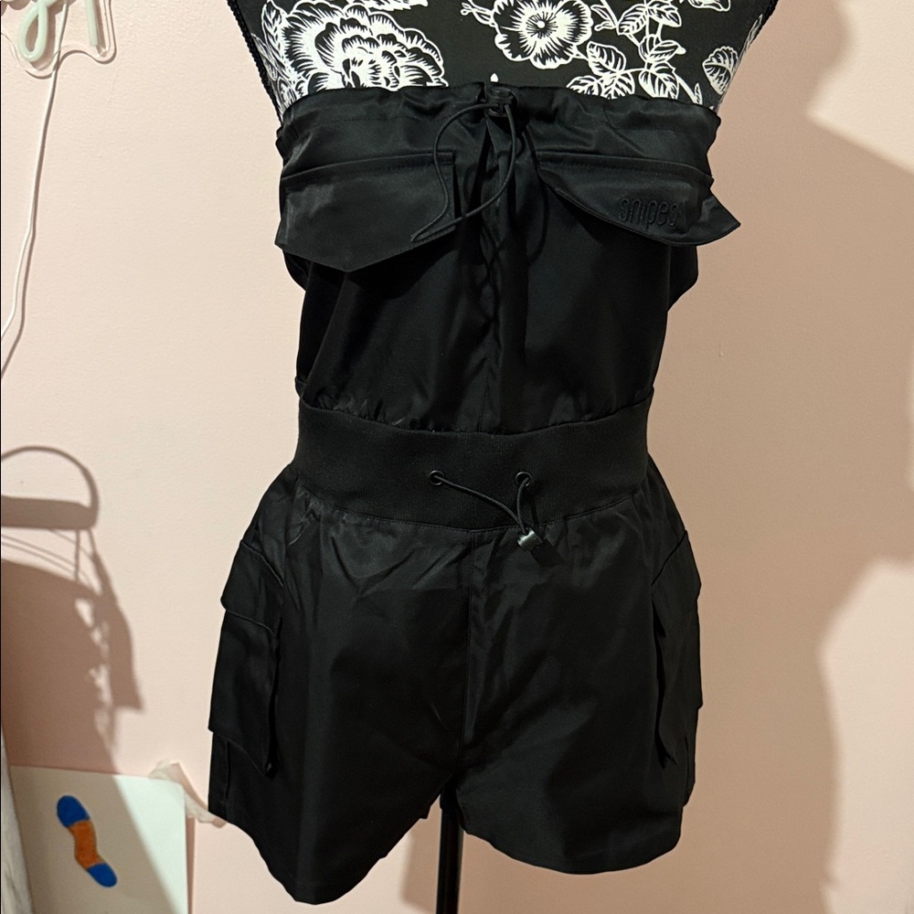 NWT Snipes Black Women's short romper
